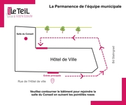 Accès à la salle du Conseil - Hôtel de ville - Le Teil