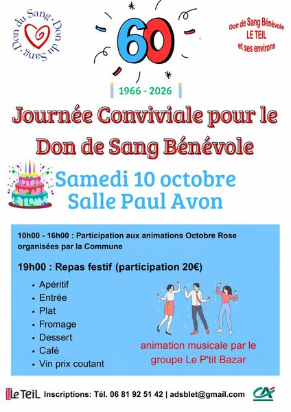 60 ans de l'association du Don du Sang