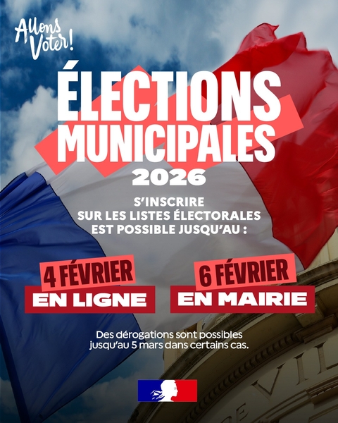 Elections municipales : clôture des inscriptions en ligne