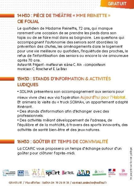 Allons au théâtre pour prévenir des mauvaises chutes