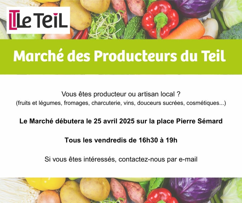 Appel aux producteurs locaux !