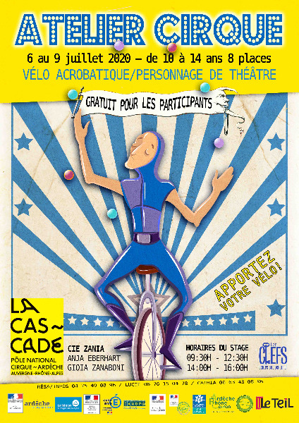 Atelier cirque 6 au 9 juillet