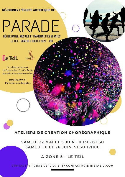 Ateliers de Création chorégraphique - PARADE - mai et juin 2021