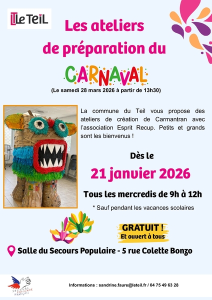 Ateliers de préparation du carnaval