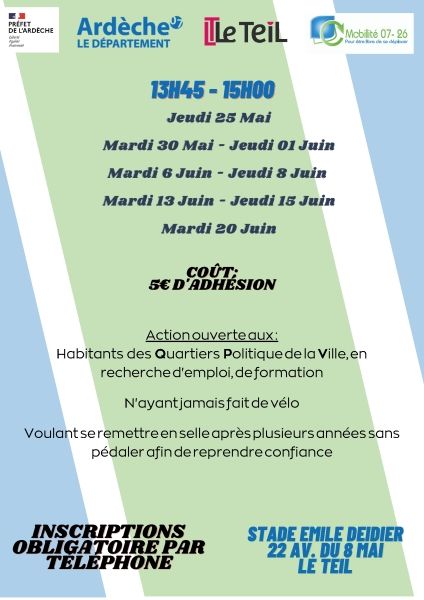 Ateliers "Remise en selle