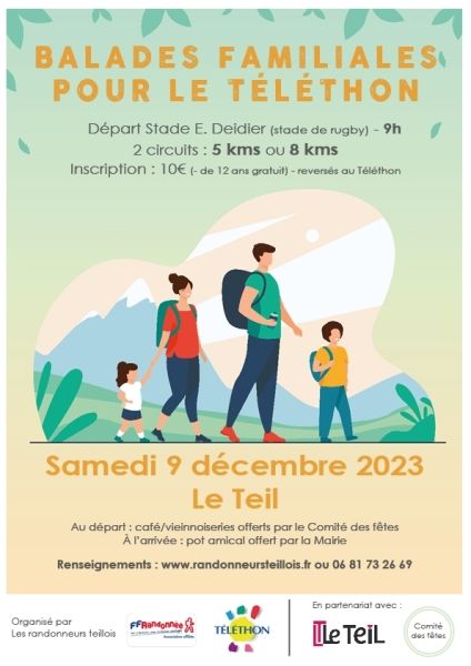 Balades familiales pour le téléthon