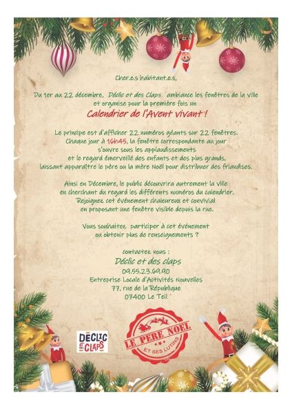 Calendrier de l'Avent vivant !