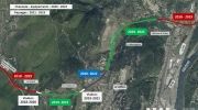 Le chantier du contournement du Teil vu du ciel