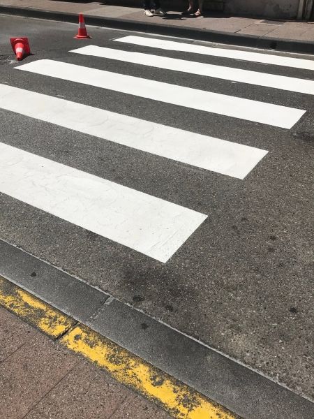 Campagne de peinture routière sur une grande partie de la commune, en cours - juin 2022 -3