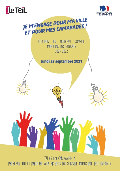 Campagne pour Conseil Municipal des enfants - ouverture des candidatures - septembre 2021 -1