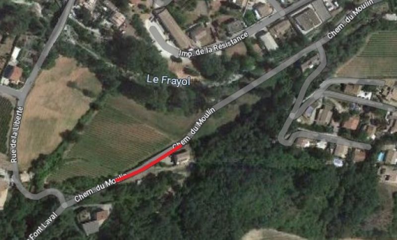 Chemin du Moulin - Des travaux vont démarrer