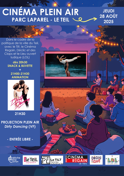 Cinéma en plein air au parc Laparel