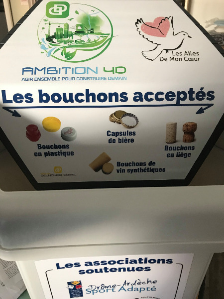 Collecte de bouchons lancée par le groupe Delmonico-Dorel -Gedimat - juillet 2021 -2