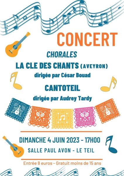 CONCERT - Chorales LA CLE DES CHANTS & CANTOTEIL