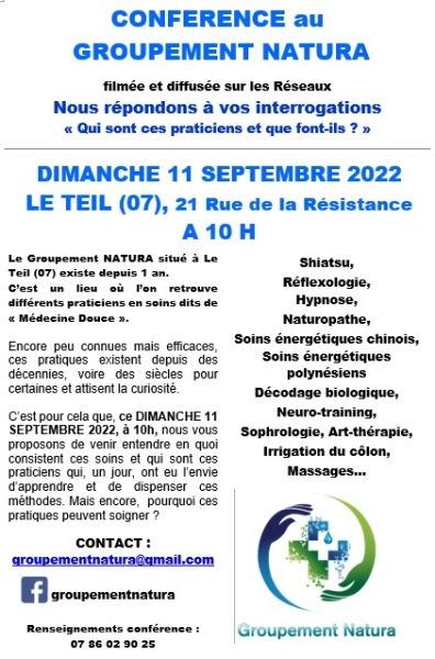 Conférence Groupement Natura