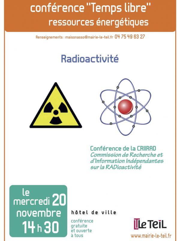 Conférence temps libre novembre 2019