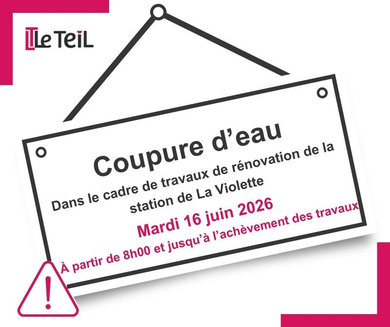 Infos travaux - Coupure d'eau