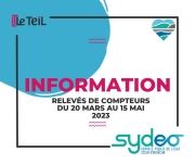 Des relèves de compteurs par les services de Sydéo à compter du 20 mars 2023