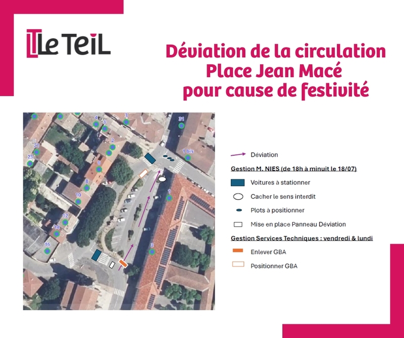 Info cirulation - Fermeture Place Jean Macé pour cause de festivité