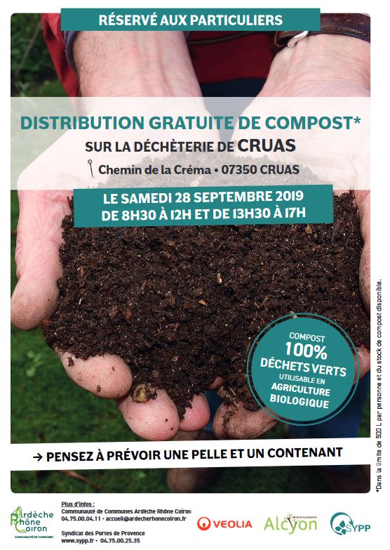Distribution gratuite de compost - déchèterie de Cruas