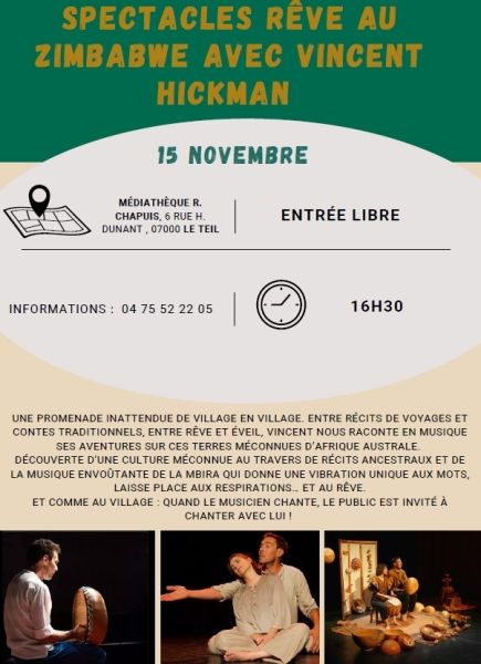 Festival "Images et paroles d'Afrique" : spectacle "Rêve au Zimbabwe