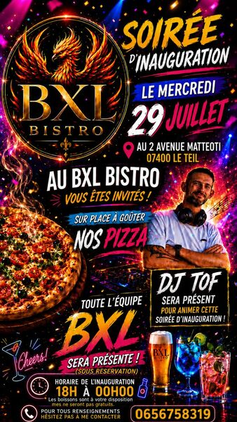 🎉 Le BXL BISTRO ouvre ses portes au Teil ! 🍕🥂