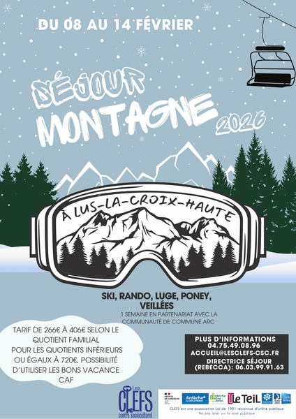 Séjour montagne pour des adolescents de 11 à 17 ans