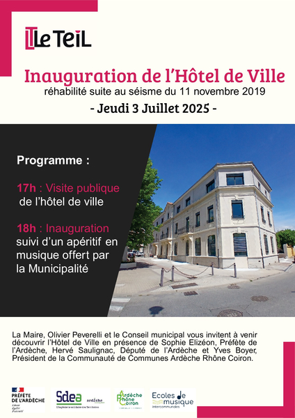 Inauguration de l'Hôtel de Ville