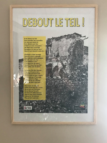 La chanson DEBOUT LE TEIL est accrochée en mairie - juin 2021 -2