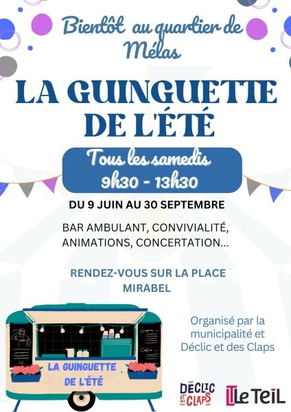 La guinguette des quartiers débarque à la Sablière et à Mélas ce week-end !
