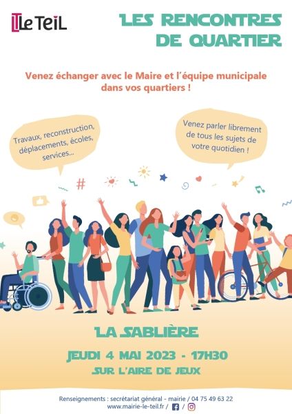 Les élus viennent à votre rencontre - Le rendez-vous de la Sablière approche !