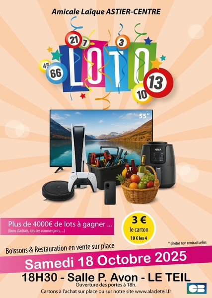 Loto de l'Amicale Laïque ASTIER-CENTRE