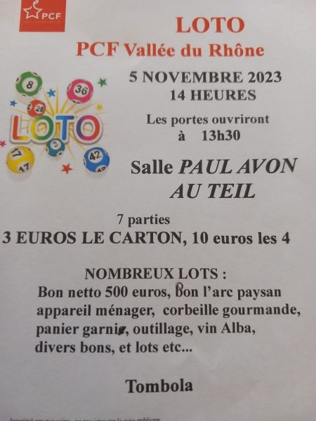 Loto du Parti Communiste Français