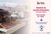 Covid-19 / Novembre 2020 : Maintien du marché alimentaire du jeudi