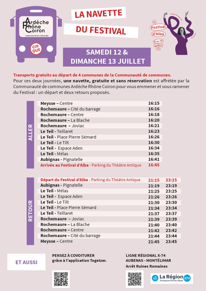 𝗟𝗘 𝗙𝗘𝗦𝗧𝗜𝗩𝗔𝗟 𝗗'𝗔𝗟𝗕𝗔 𝗘𝗡 𝗡𝗔𝗩𝗘𝗧𝗧𝗘 𝗚𝗥𝗔𝗧𝗨𝗜𝗧𝗘 MISE EN PLACE PA R LA COMMUNAUTE DE COMMUNES