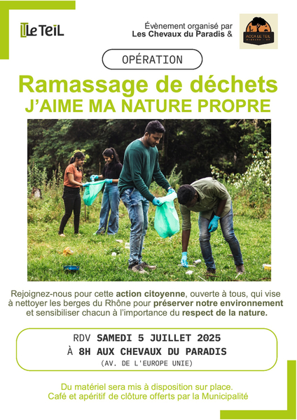 Opération : "J'aime ma nature propre"