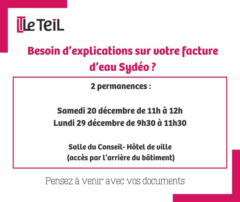 Factures d’eau SYDÉO : des permanences pour vous accompagner