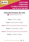 Elections départementales et régionales de ce dimanche 20 juin 2021