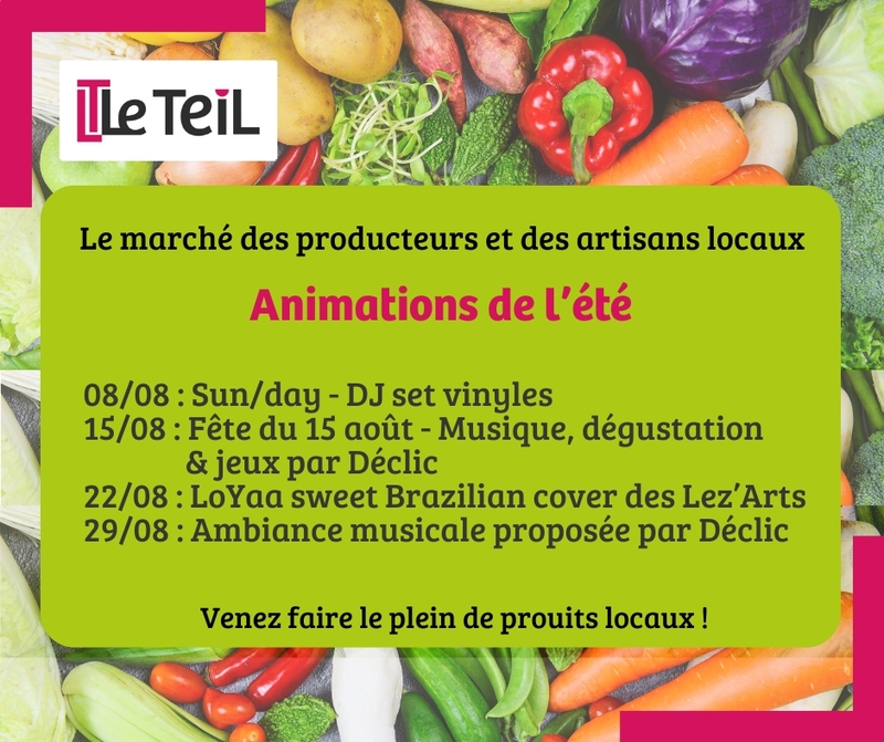 Programme des animations musicales sur le marché des producteurs du vendredi soir