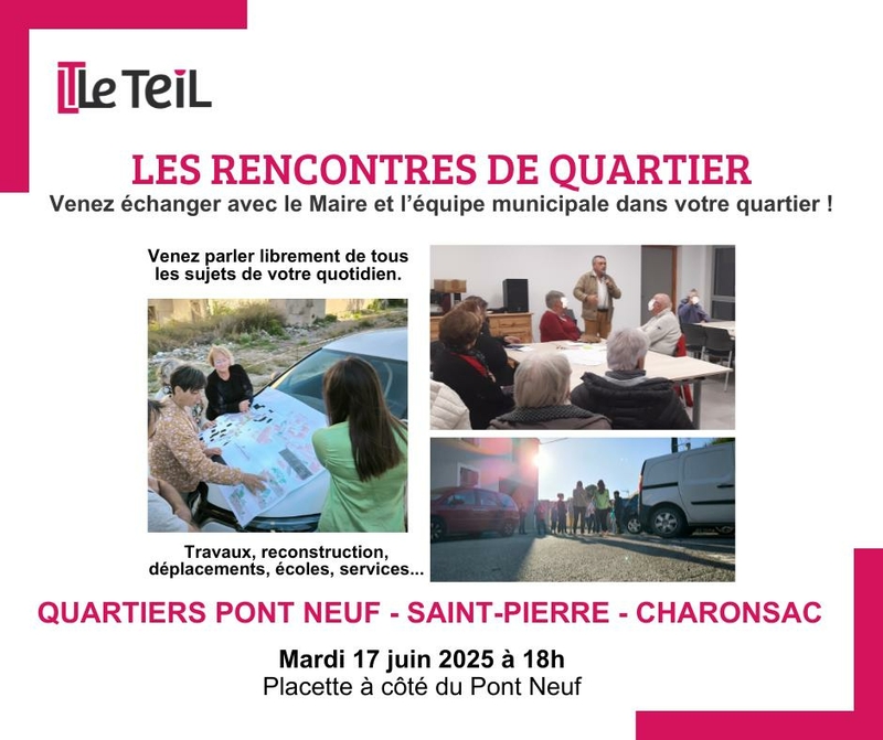 Prochaine rencontre de quartier !