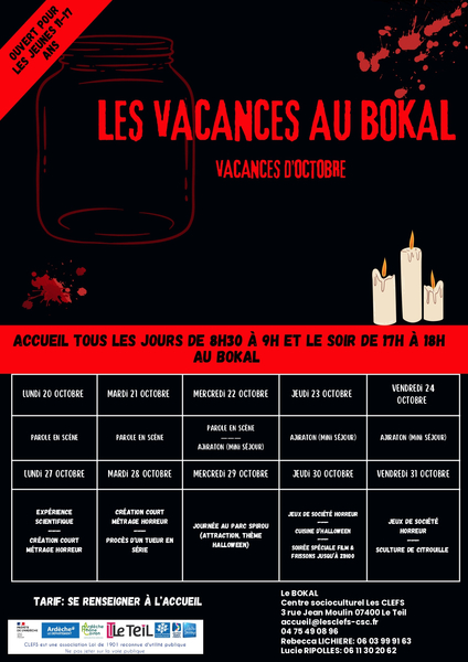 Accueils de loisirs des vacances d’automne