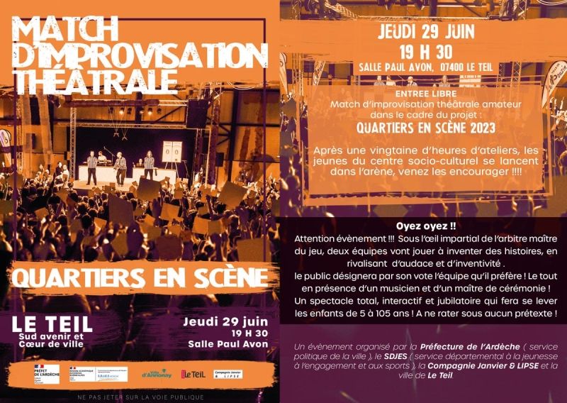 Quartiers en scène - Match d'improvisation théâtrale