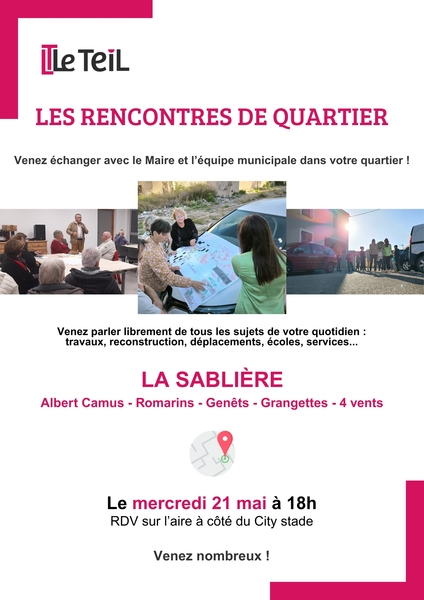 Rencontre de Quartier : La Sablière