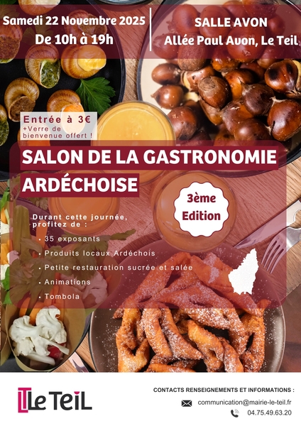 Salon de la Gastronomie Ardéchoise - Découvrez la liste des producteurs présents pour vous régaler ce samedi !
