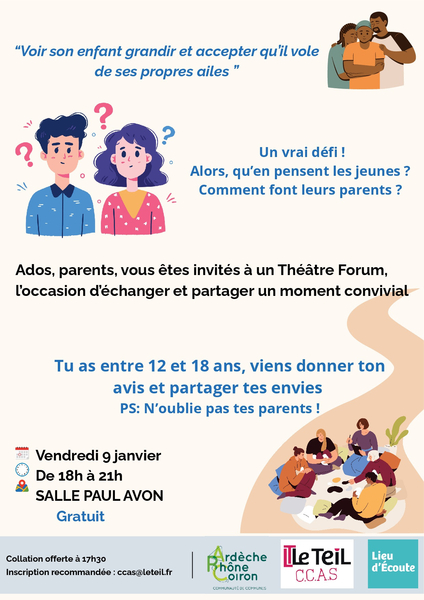 Un Théâtre forum pour les parents et leurs ados !
