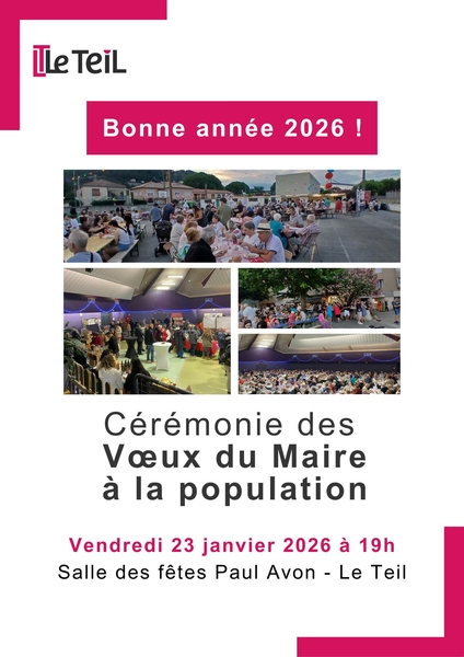 Traditionnelle cérémonie des vœux à la population !