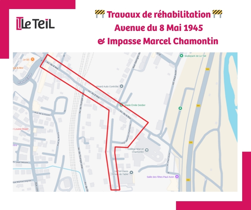 Travaux de réhabilitation – Avenue du 8 Mai 1945 & Impasse Marcel Chamontin