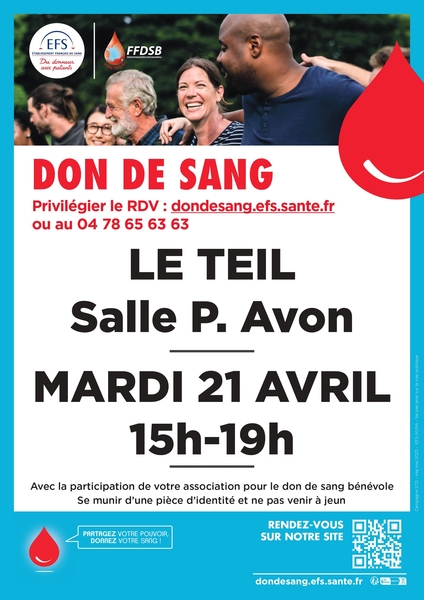 Prochaine collecte don du sang