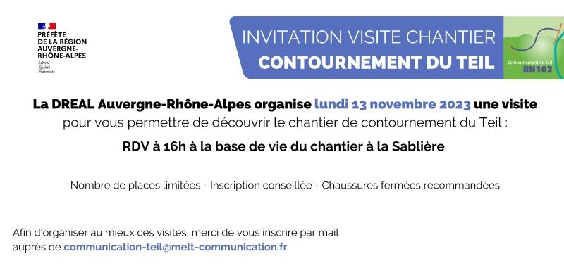 Visite du chantier du contournement du Teil