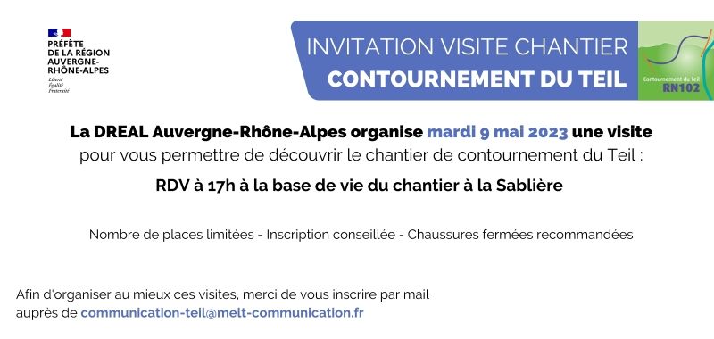Visite du chantier du contournement du Teil - 9 mai 2023
